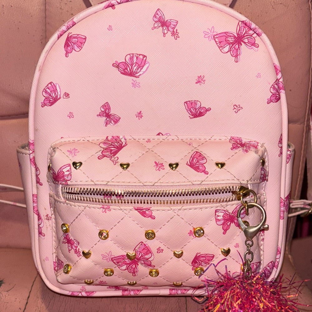 Pink Butterfly Backpack